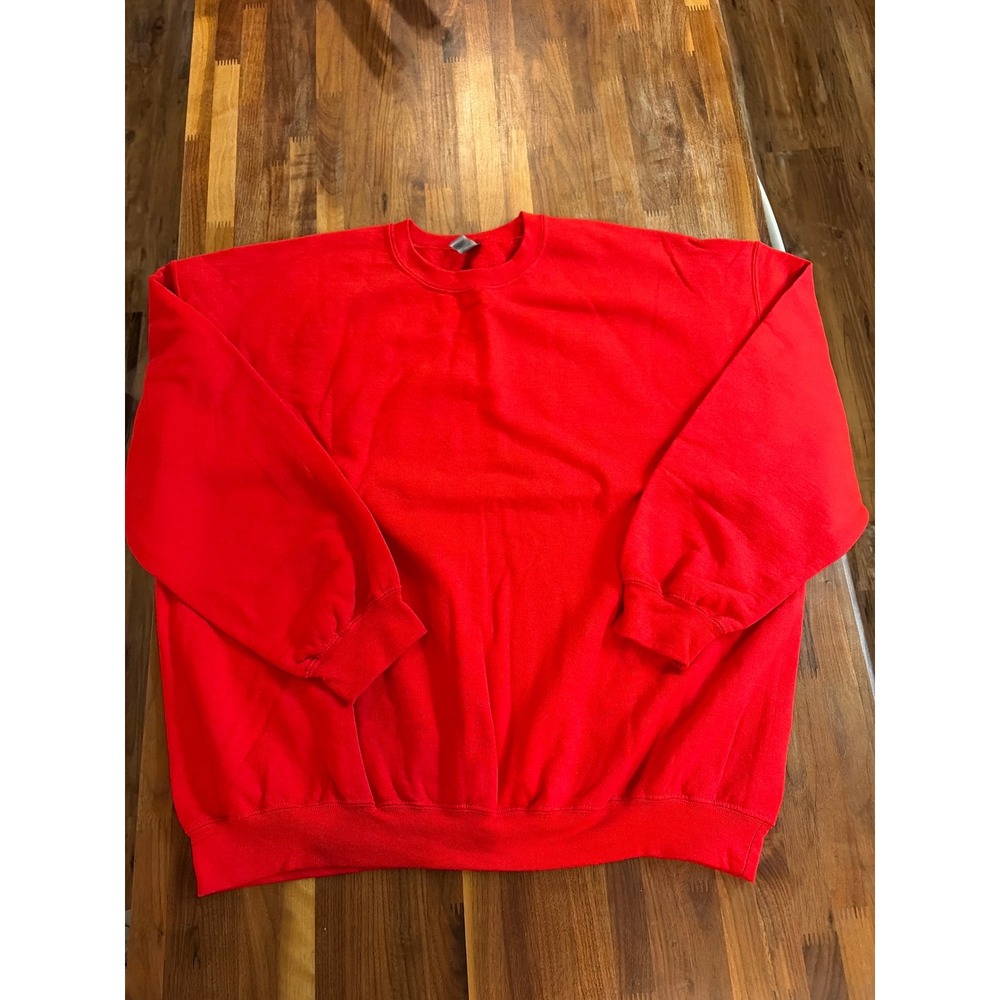Gildan Heavy Blend Crewneck Sweatshirt Mens 2XL Red Fleece Pullover Blank